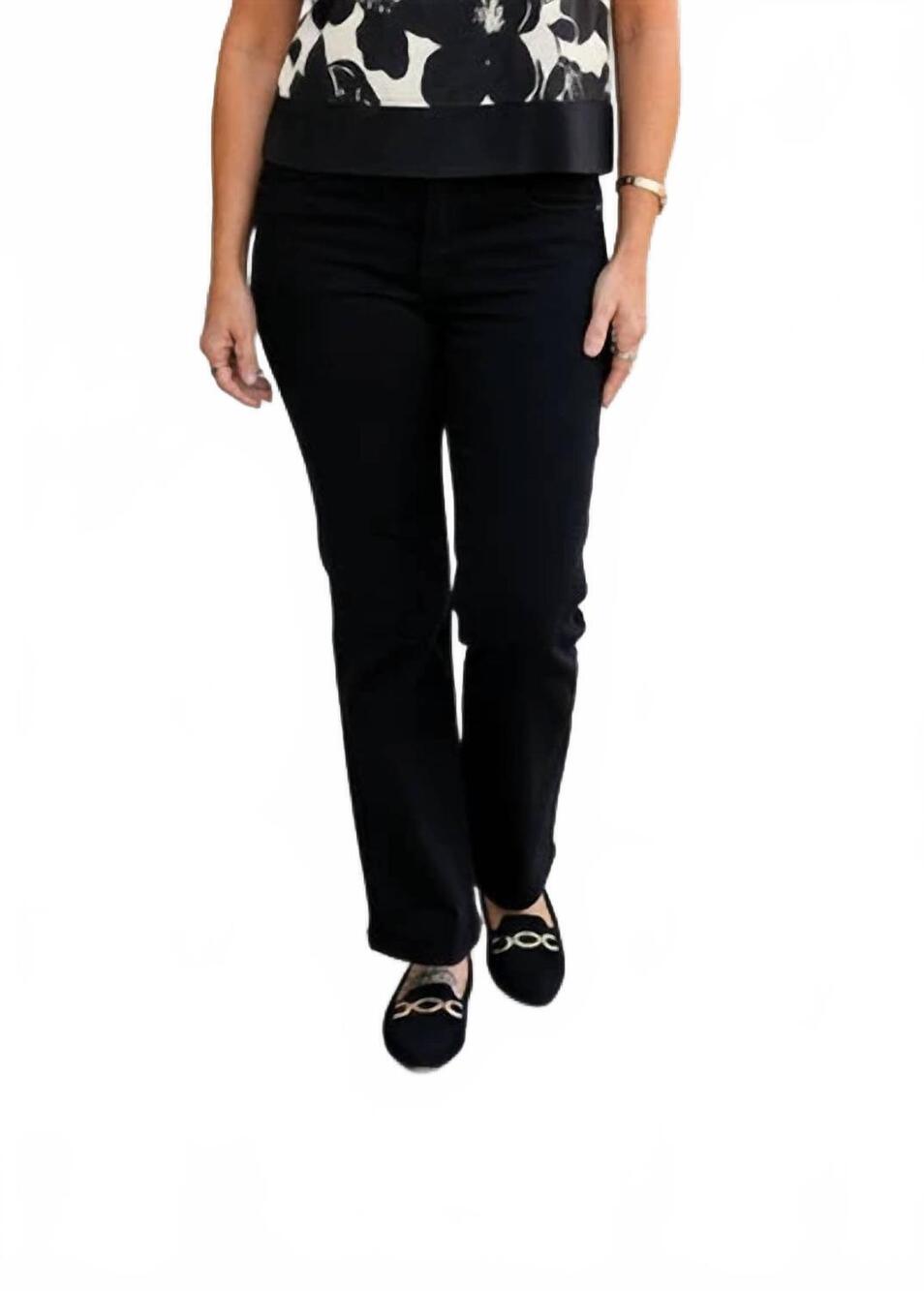 NEW RISEN mid rise crop straight jeans in black